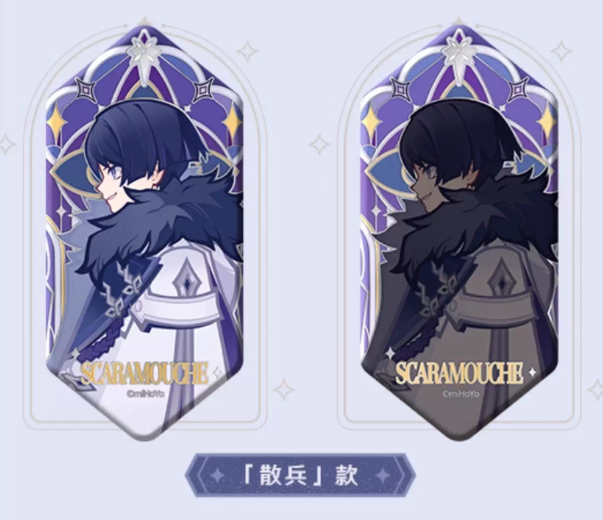 原神公式店】霜痕与権焔 六角 缶バッジ 単品 15元 （予約12上発送