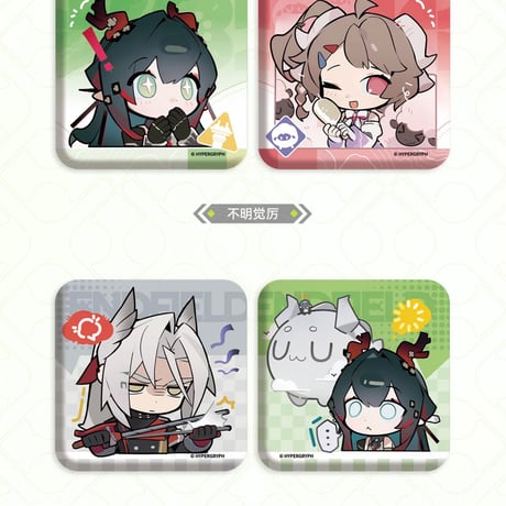 【明日方舟 終末地公式店】2604 PU 角形 缶バッジ セット 32元 （予約170日以内発送）