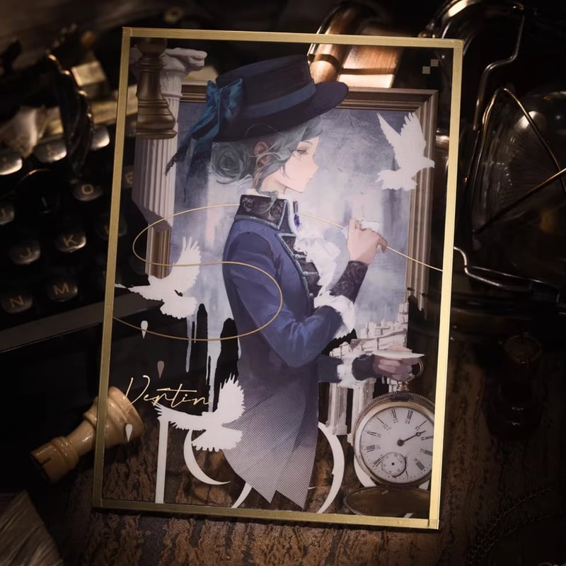 単独発送【重返未来1999】公式 美術 設定集 Vol.1 記念 アクリル色紙