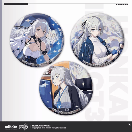【崩壊3rd公式店】聖痕 缶バッジ 3個組 24元