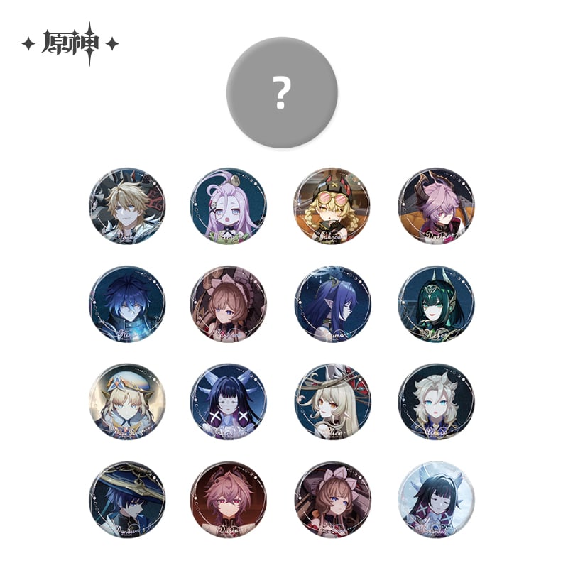 原神公式店】月夜的叙事詩 缶バッジ 単品 15元 （予約2026年2上発送