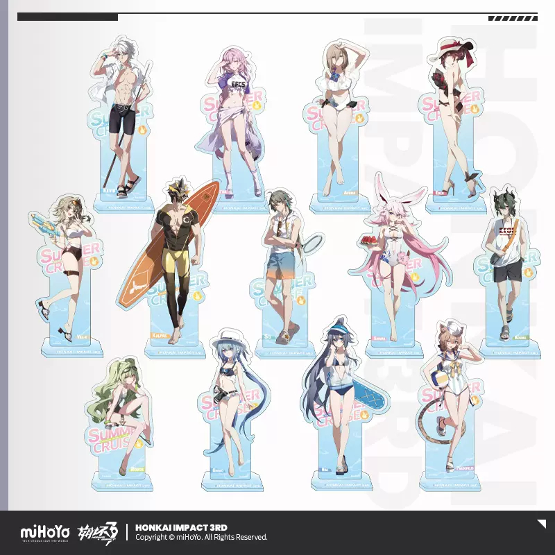 崩壊3rd公式店】悠遊夏日 十三英傑 アクリルスタンド 48元