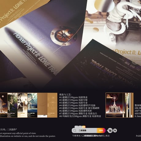 【明日方舟】公式絵師 NoriZC 氏 LONE TRAIL ポスター集 120元