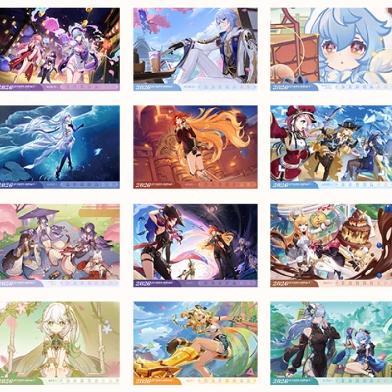 原神公式店】2026年 卓上カレンダー 149元 （予約2026年2中発送