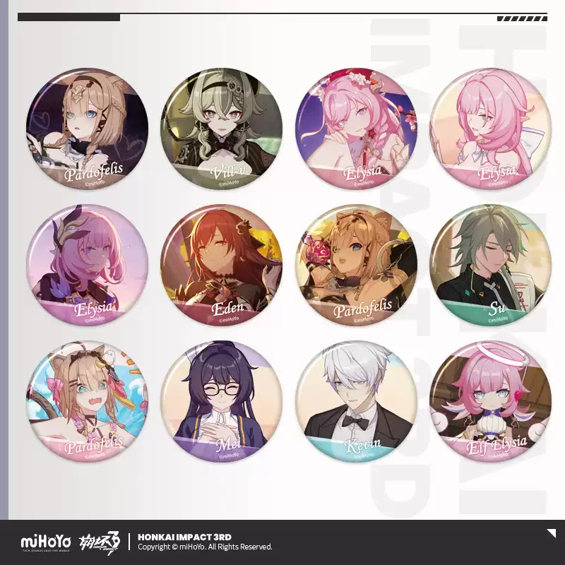 崩壊3rd公式店】 CG キャラ 缶バッジ Vol.3 セット 180元 | ちゃぱん