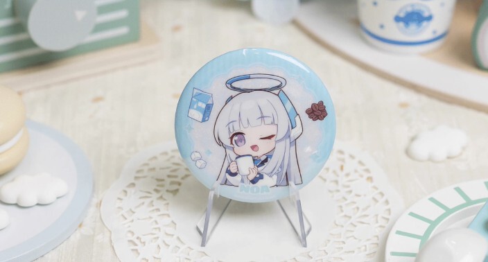 ブルアカ公式店】2505 キヴォトス 美食知音 ちびキャラ 缶バッジ 単品