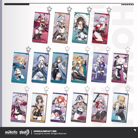 【崩壊3rd公式店】第二部 立ち絵 キーホルダー 32元
