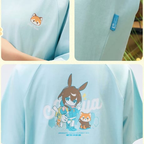 【明日方舟公式店】紅山森林動物園 コラボ Tシャツ アーミヤ 138元 （予約170日以内発送）