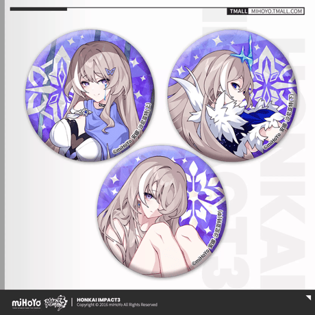 【崩壊3rd公式店】聖痕 缶バッジ 3個組 24元
