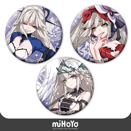 【崩壊3rd公式店】聖痕 缶バッジ 3個組 24元