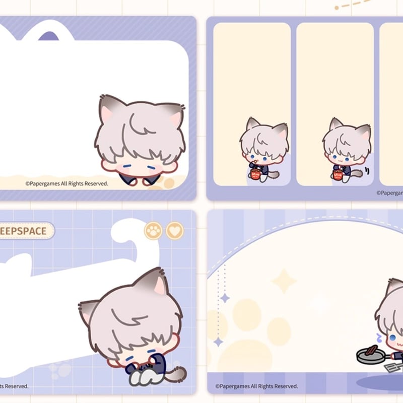 恋と深空】2508 猫很想你 ふせん 25元 （予約220日以内発送