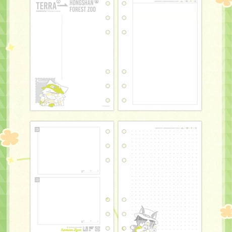 【明日方舟公式店】紅山森林動物園 コラボ システム手帳 59元 （予約170日以内発送）