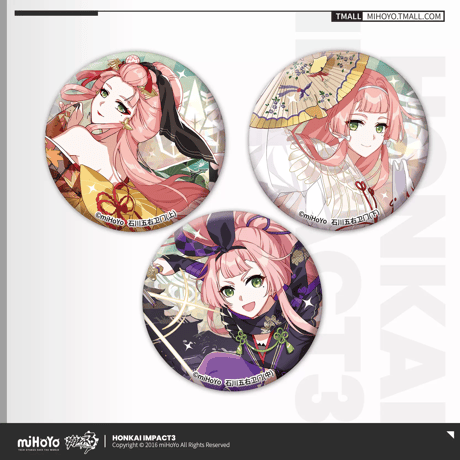 【崩壊3rd公式店】聖痕 缶バッジ 3個組 24元