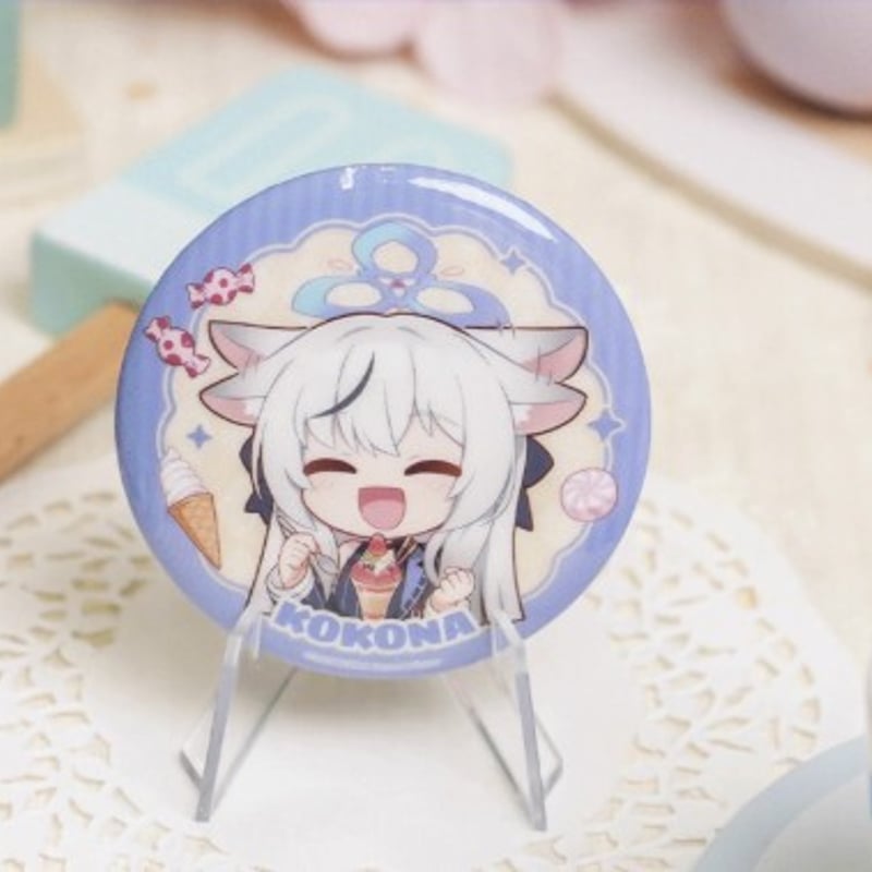 ブルアカ公式店】2505 キヴォトス 美食知音 ちびキャラ 缶バッジ