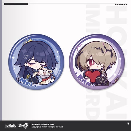 【崩壊3rd公式店】HONKAI MEME 缶バッジ 15元