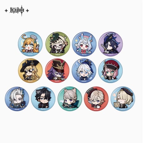 【原神公式店】フォンテーヌ ちびキャラ 缶バッジ 12元