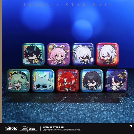 【崩スタ公式店】パム展覧会 スクエア 缶バッジ A 15元