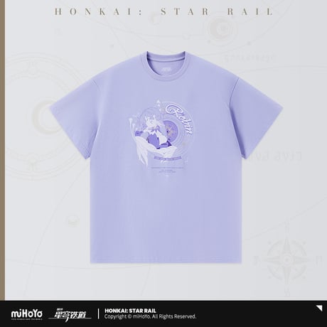 【崩スタ公式店】ロビン Tシャツ ラベンダー 普通丈 129元 （予約11下発送）