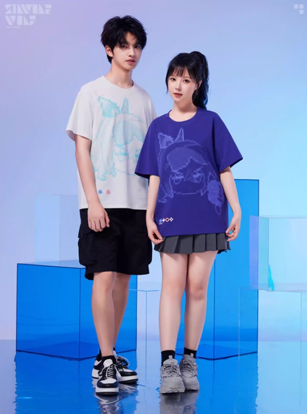 崩壊スターレイル　銀狼　パープル イメージ　Tシャツ　Mサイズ　公式正規品 崩スタ公式店】 銀狼 プリント Tシャツ 129元 | ちゃぱん