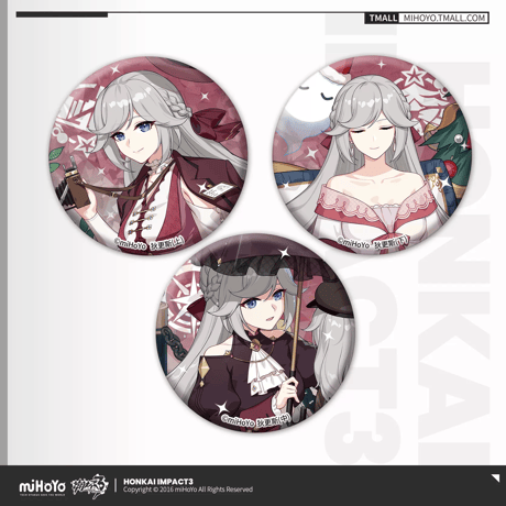 【崩壊3rd公式店】聖痕 缶バッジ 3個組 24元