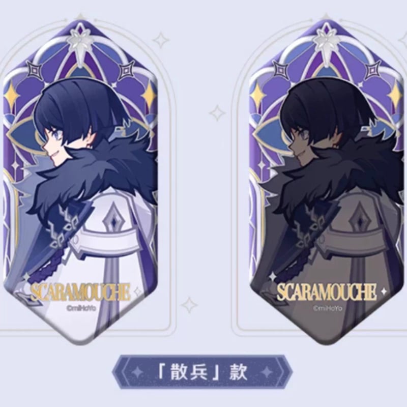 原神公式店】霜痕与権焔 六角 缶バッジ セット 170元 （予約12上発送