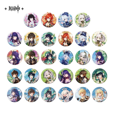 【原神公式店】周年 慶典 缶バッジ 15元