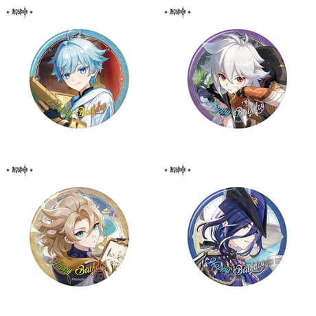 【原神公式店】命定の日 2025 缶バッジ 第2弾 15元