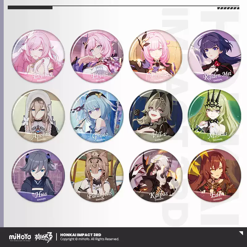 崩壊3rd 缶バッジまとめ 崩壊3rd 立ち絵 缶バッジVol. 2｜HAKUTEA