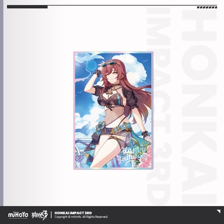 【崩壊3rd公式店】誕生日 PET 色紙 35元