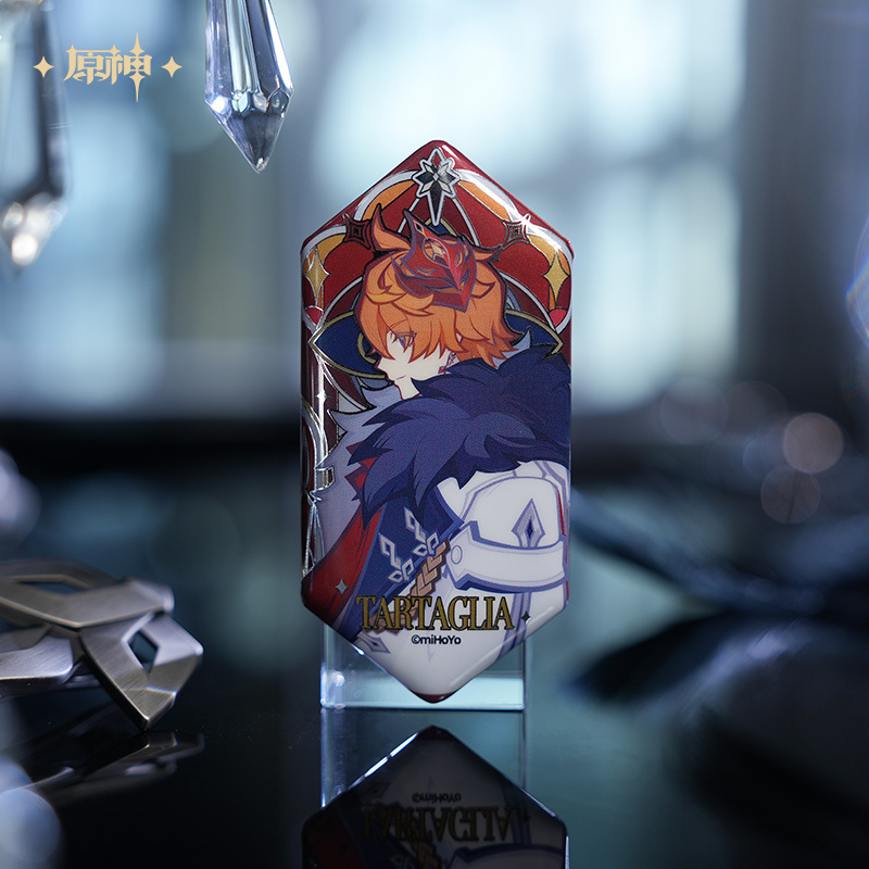 原神公式店】霜痕与権焔 六角 缶バッジ セット 170元 （予約12上発送