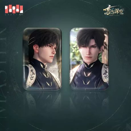 【恋と深空】 レイ・九黎の司命 角形 缶バッジ 18元 （予約200日以内発送）