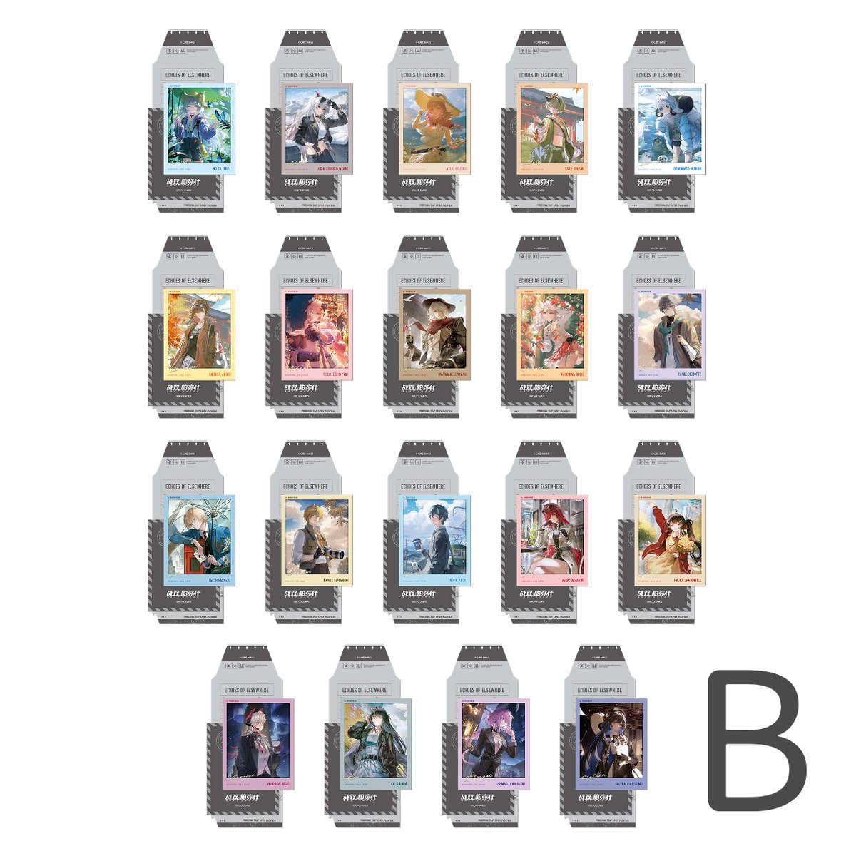 KURO GAMES旗艦店】パニグレ 6周年 寰遊記 フォトカード セット 190元