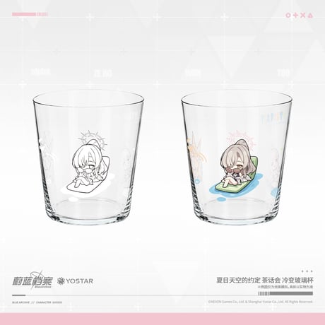 【ブルアカ公式店】2610A 夏日天空的約束定 ティーパーティー グラス 55元 （EMS便・予約170日以内発送）