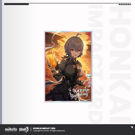 【崩壊3rd公式店】誕生日 PET 色紙 35元