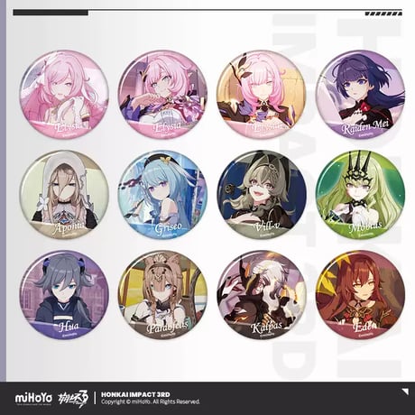 【崩壊3rd公式店】 CG キャラ 缶バッジ Vol.1 単品 15元