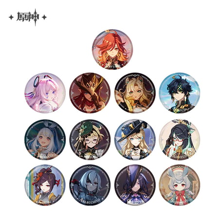 【原神公式店】PV キャラ 缶バッジ C 12元
