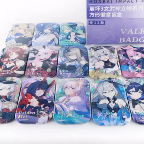 【崩壊3rd公式店】 戦乙女 スクエア 缶バッジ 単品 15元 （予約200日以内発送）