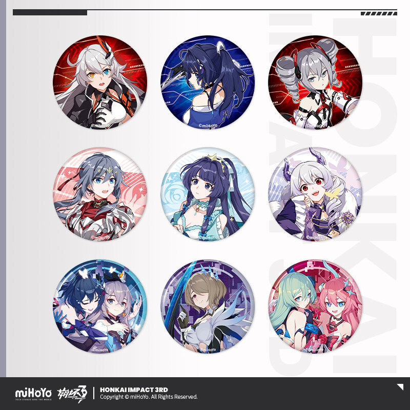 崩壊3rd公式店】 戦乙女 復刻 缶バッジ セット 45元 (予約200日以内