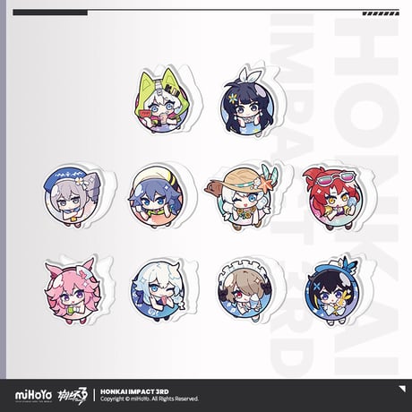 【崩壊3rd公式店】 夏日回憶 アクリル クリップ 25元 (予約200日以内発送)