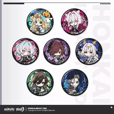【崩壊3rd公式店】  七術・奇遇の夜 ちびキャラ 缶バッジ 15元
