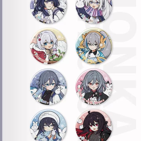 【崩壊3rd公式店】銀冬雪趣 缶バッジ  15元