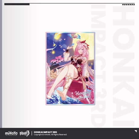 【崩壊3rd公式店】誕生日 PET 色紙 35元