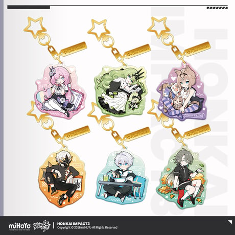【崩壊3rd公式店】ちびっこ英傑 メタル キーホルダー 28元