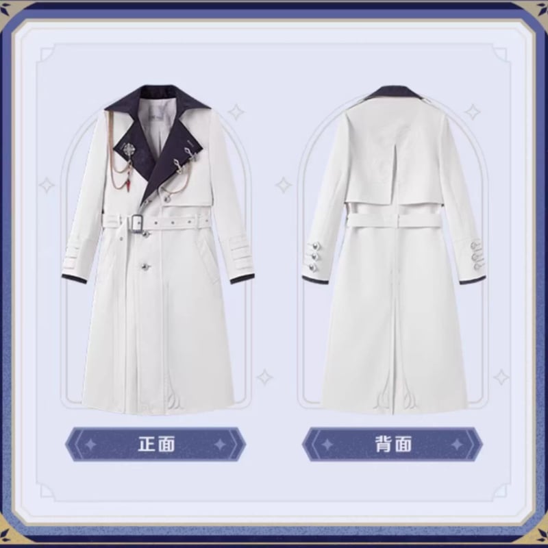 【25日まで】原神　霜痕与权焰　執行官ロングコート＋胸針セット　公式正規品 25日まで】原神 霜痕与权焰 ジャケット＋胸針セット 公式正規品