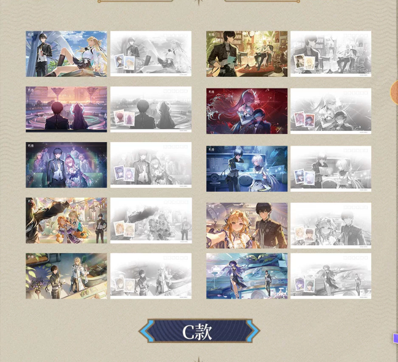 KURO GAMES旗艦店】鳴潮 2604B CG ポストカードセット 25元 (予約9下発