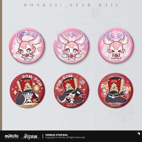 【崩スタ公式店】パム展覧会 缶バッジ セット 24元