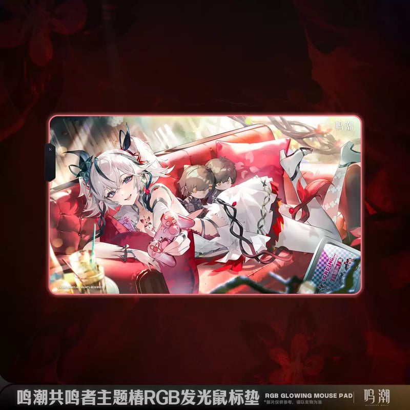 KURO GAMES旗艦店】鳴潮 2412B 椿 RGB デスクマット 79元 (予約6