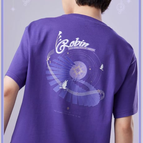 【崩スタ公式店】ロビン Tシャツ パープル 普通丈 129元 （予約11下発送）
