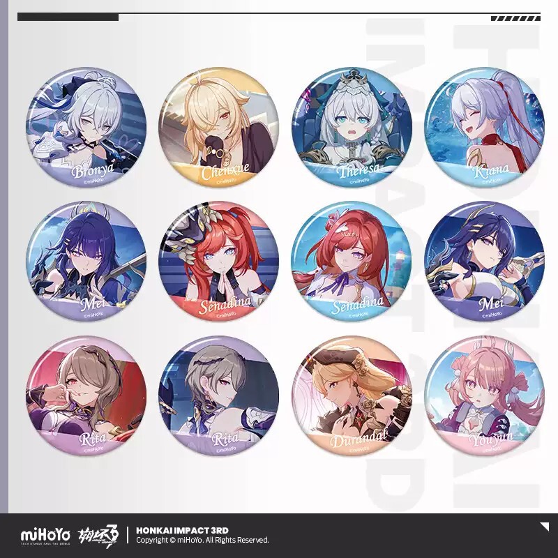 崩壊3rd公式店】CG 缶バッジ Vol.11 ボックス 180元 (予約200日以内