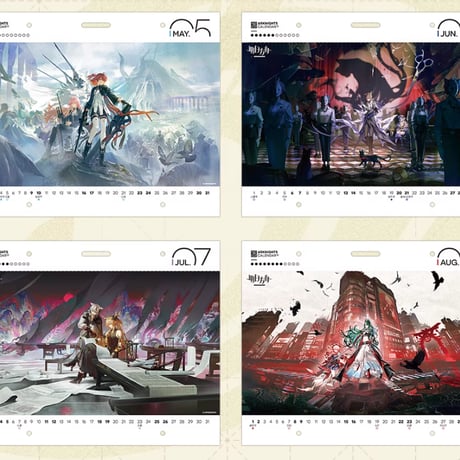 【明日方舟公式店】2512 天空之上 2way カレンダー 2026年 68元 （予約130日以内発送）
